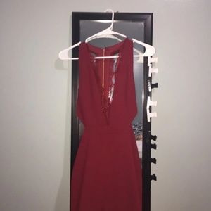 Burgundy mermaid gown